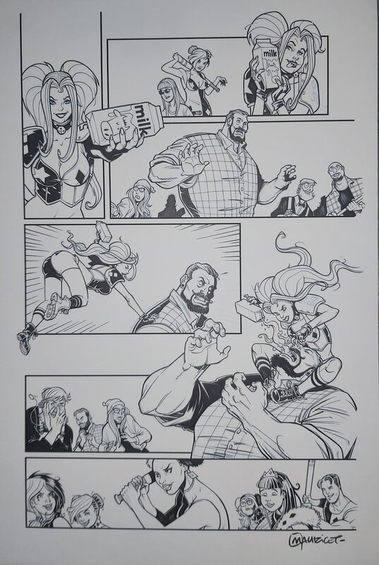 En vente - Harley Quinn par Mauricet - Planche originale