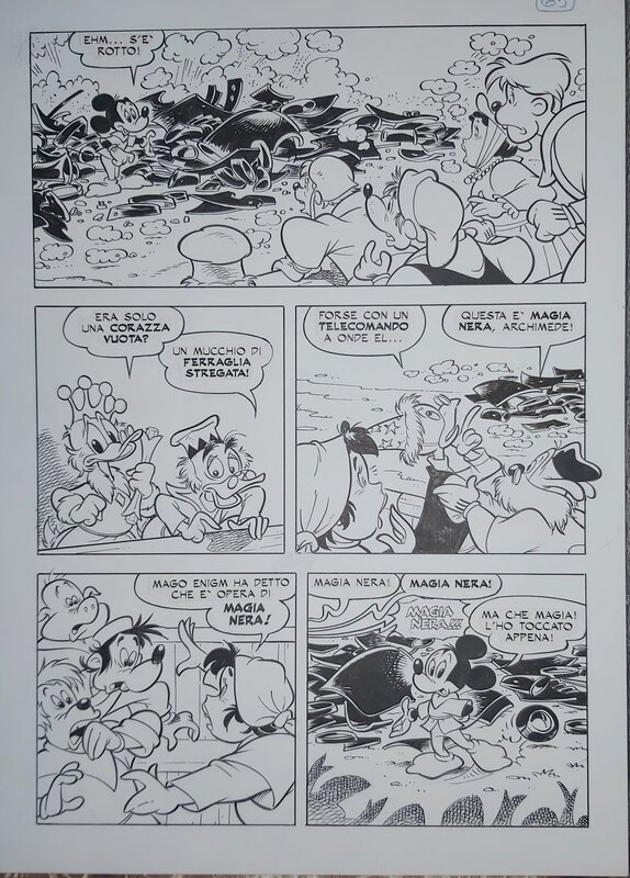 En vente - Mickey Disney par Giuseppe Dalla Santa - Planche originale