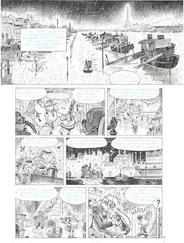 Poitevin, les Spectaculaires, Tome 3 : les Spectaculaires prennent l'eau, planche n°43, 2018. - Comic Strip