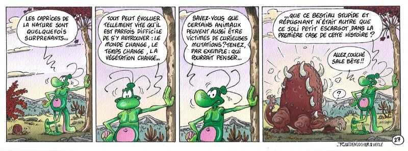 Yves Chagnaud, Roger Widenlocher, Herlé, Strip 27 de Nabuchodinosaure (Mise en couleur) - Mise en couleur