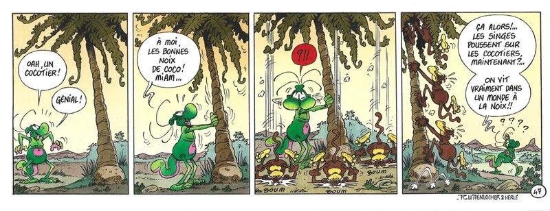 Yves Chagnaud, Roger Widenlocher, Herlé, Strip 47 de Nabuchodinosaure (Mise en couleur) - Color guide