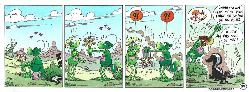 Yves Chagnaud, Roger Widenlocher, Herlé, Strip 80 de Nabuchodinosaure (Mise en couleur) - Color guide