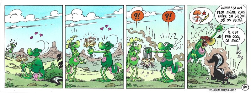 Yves Chagnaud, Roger Widenlocher, Herlé, Strip 80 de Nabuchodinosaure (Mise en couleur) - Original art