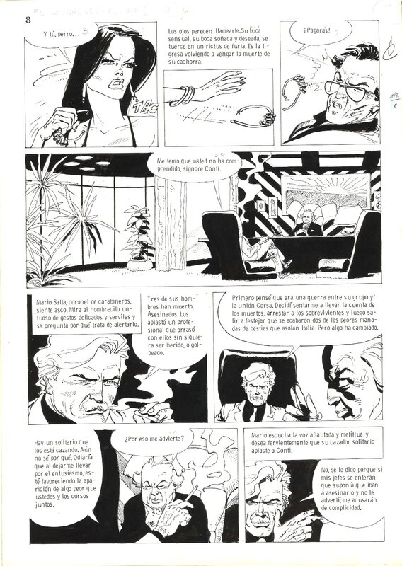 En vente - Eduardo Risso - El Guardaespaldas page 8 - Planche originale