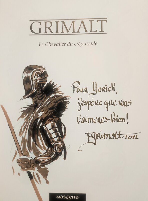 grimalt, Le chevalier du crépuscule (one shot) - Dédicace