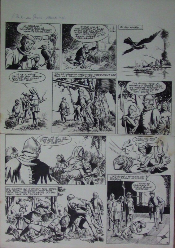 Fred & Liliane Funcken, Chevalier BLANC OMBRE DU GLAIVE PAGE 26 - Planche originale