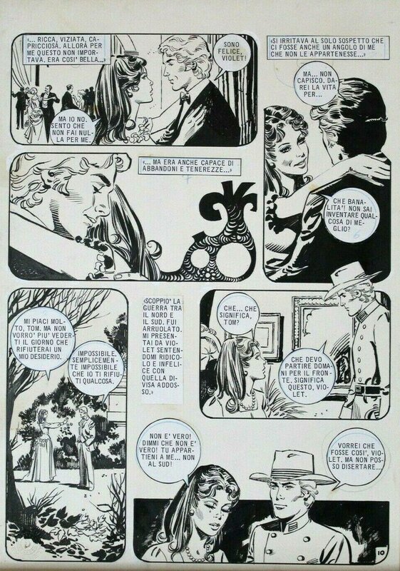 Alberto Saichann, L'ombra e l'immagine allo specchio, pg 10 (Lanciostory 18/1980) - Planche originale