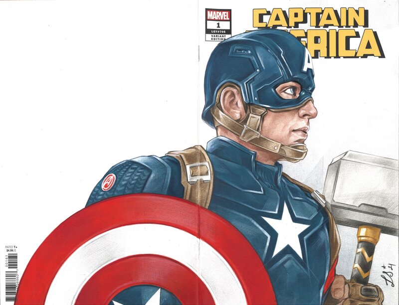 Captain America par Lucky Star, Stephanie Lavaud - Dédicace