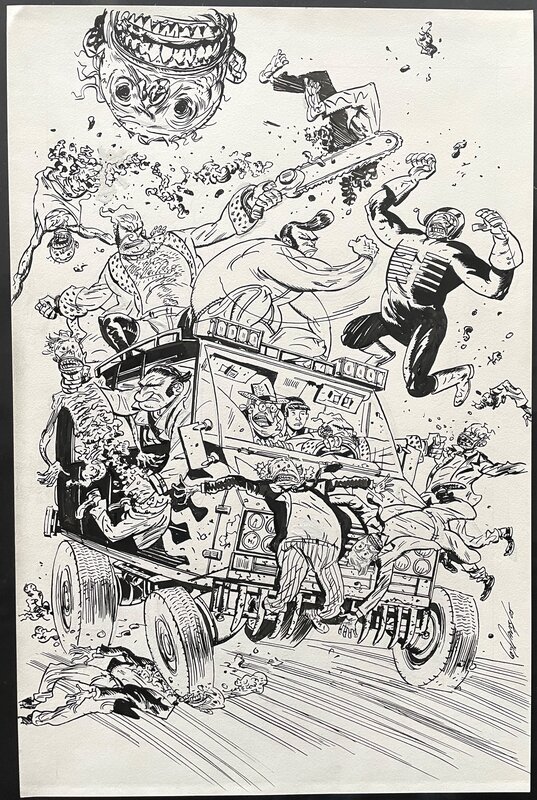 Guy Davis - The Zombies That Ate The World Cover - Planche originale