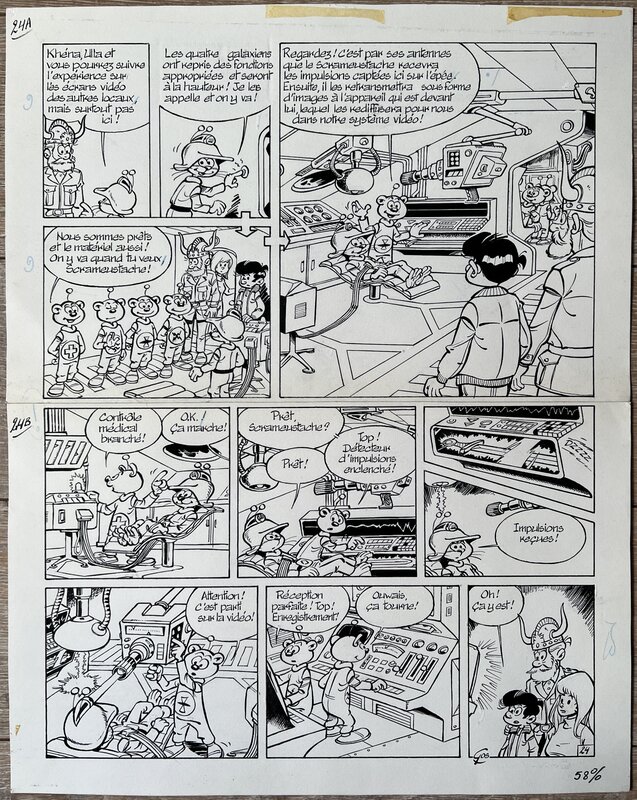 For sale - Gos, Planche Originale SCRAMEUSTACHE Noté PAGE 24 - Comic Strip