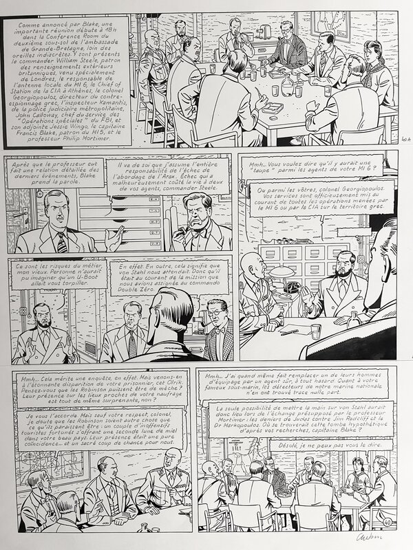 Antoine Aubin, Etienne Schréder, Jean Van Hamme, Blake et Mortimer la malédiction des trente deniers Tome 2 - Comic Strip
