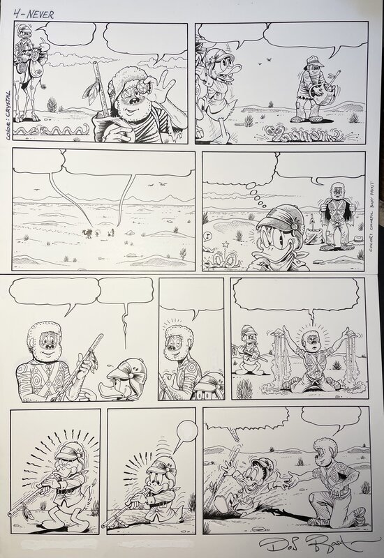 Don Rosa, La jeunesse de Picsou épisode 7, le rêveur du never never - Planche originale