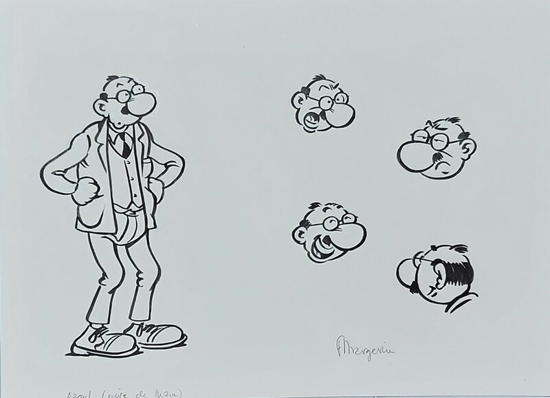 For sale - Raoul, père de Manu by Frank Margerin - Original Illustration