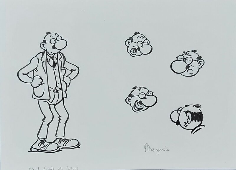 For sale - Raoul, père de Manu by Frank Margerin - Original Illustration