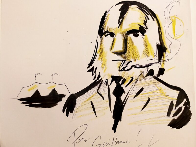 Xavier Coste, L'homme à la tête de lion, bulles du Mans - Sketch
