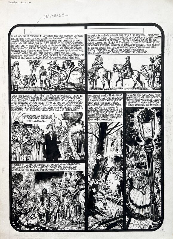 Franz, Jean-Luc Vernal, Bruxelles, mille ans d'épopées (planche 54) - Planche originale