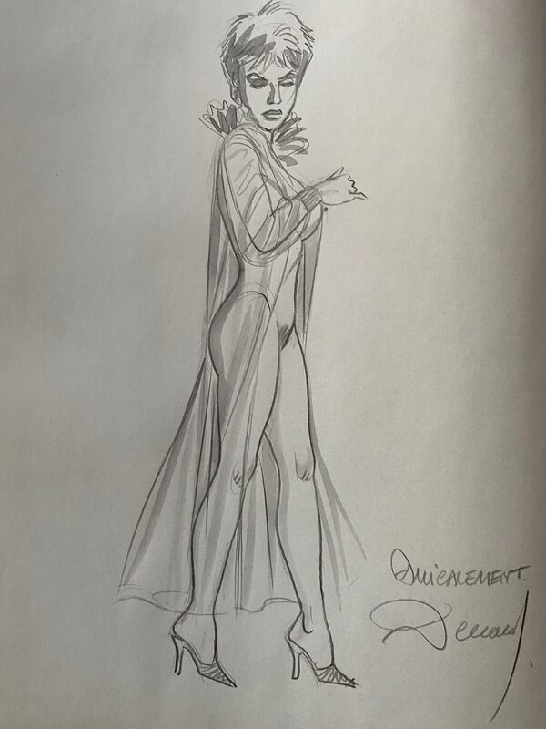 Renaud, illustration originale, Jessica Blandy en nuisette, 