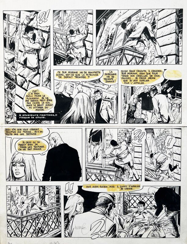 William Vance, Henri Vernes, Bob Morane (Les yeux du brouillard - planche 15) - Comic Strip