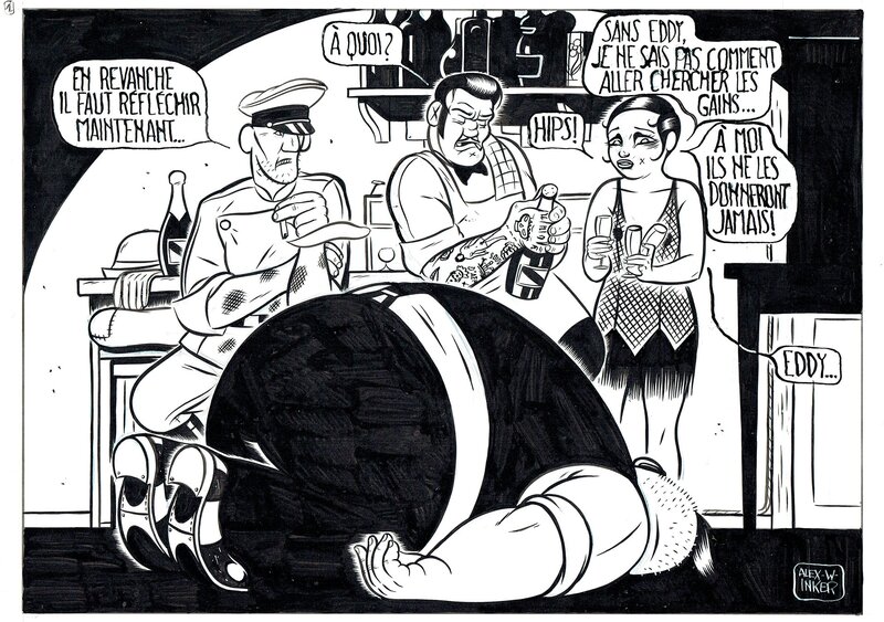 Alex W. Inker, Planche originale Apache - Comic Strip