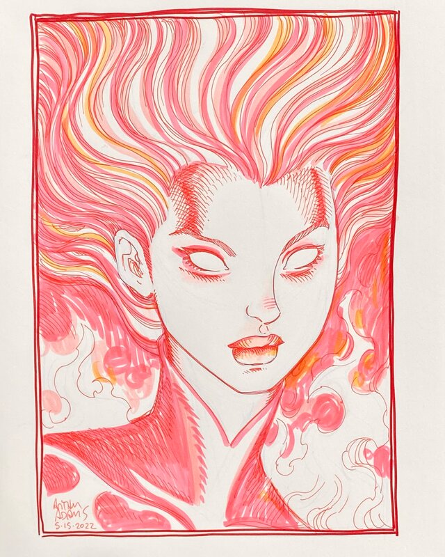 Dark Phoenix by Arthur Adams - Original Illustration