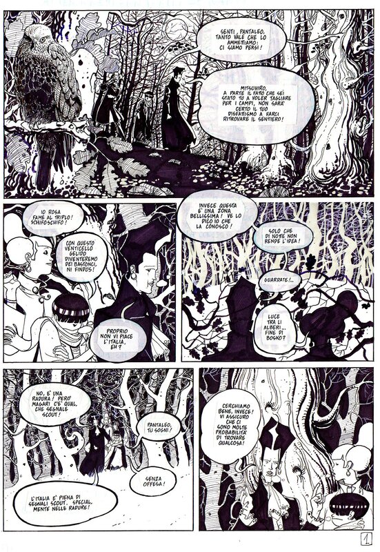 Nizzoli, Fondazione Babele#9, Angeli, planche n°1/121, 1993. - Comic Strip