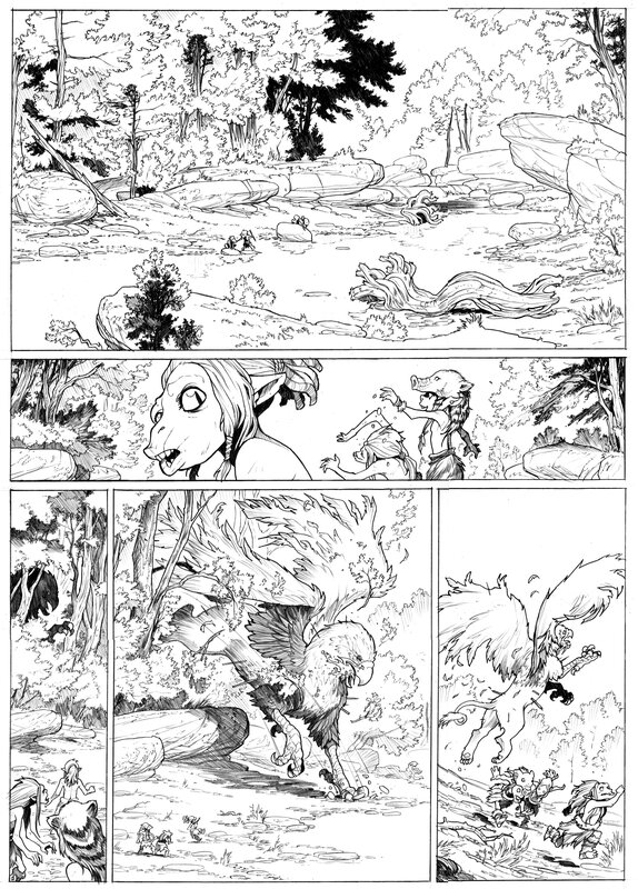For sale - Elfes t08 page 01 by Stéphane Bileau - Comic Strip