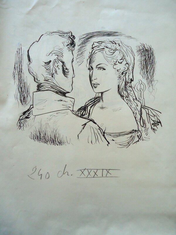 Georges Pichard, Stendhal, Le Rouge et le Noir p 240 - Original Illustration