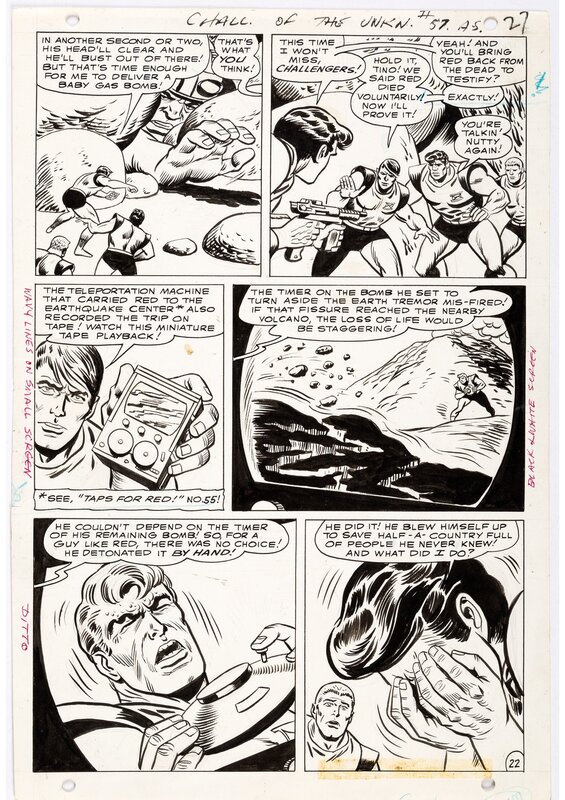 Bob Brown, Challengers of the Unknown 57 Page 22 - Comic Strip