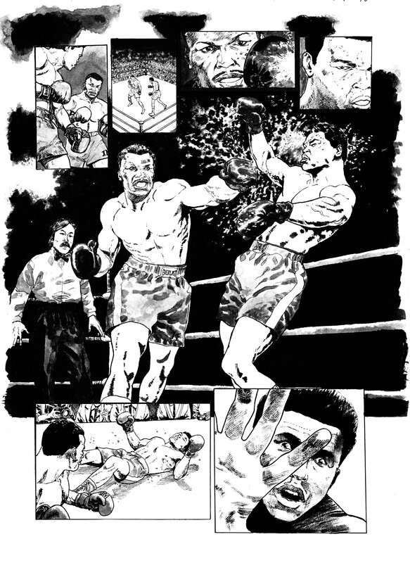 Rafael Ortiz, Muhammed Ali, Kinshasa 1974 Joe Frazier - Illustration originale