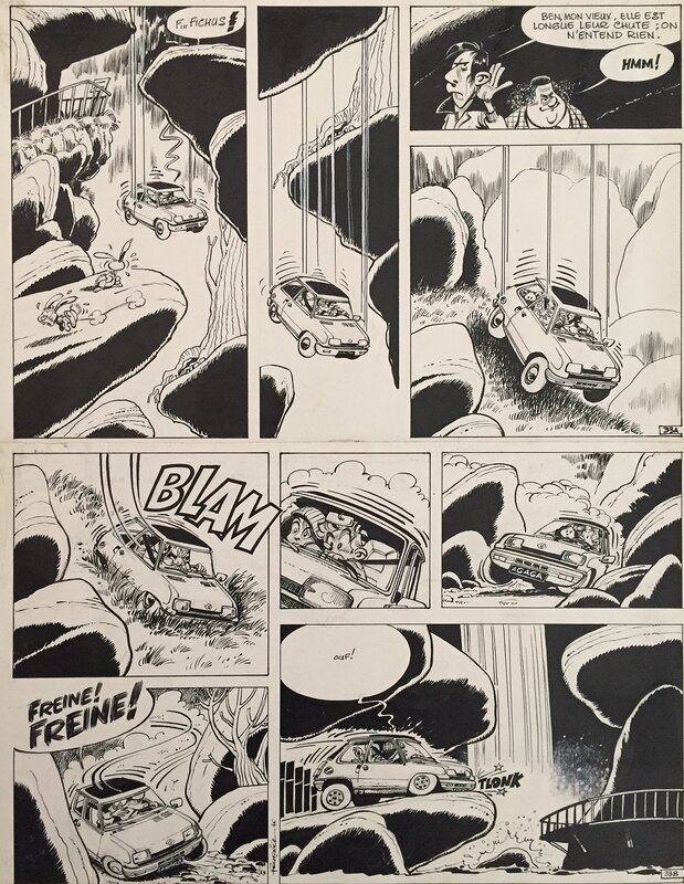 Fournier, Spirou n°27, L'Ankou planche 33, 1976. - Planche originale