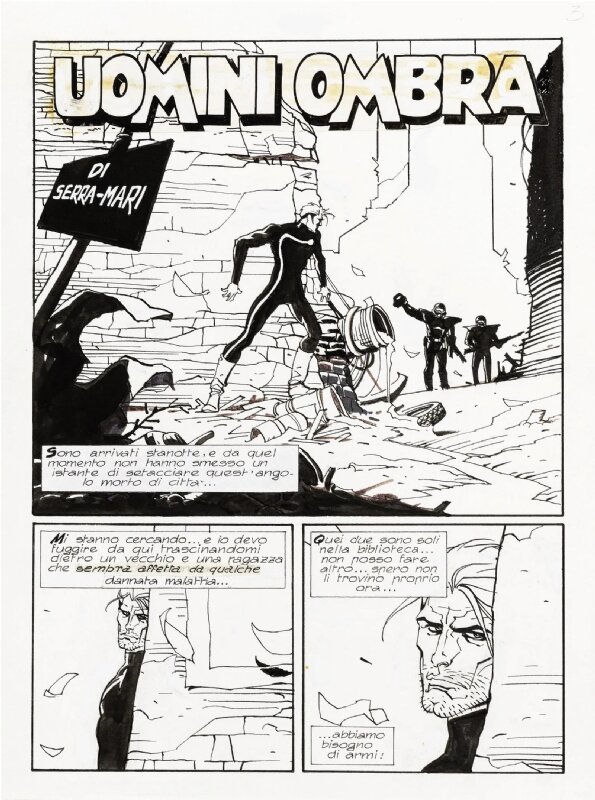 Antonio Serra, Nicola Mari, Francesca Piovella, Nicola Mari – Nathan Never - La Zona Proibita/Uomini Ombra - Planche originale