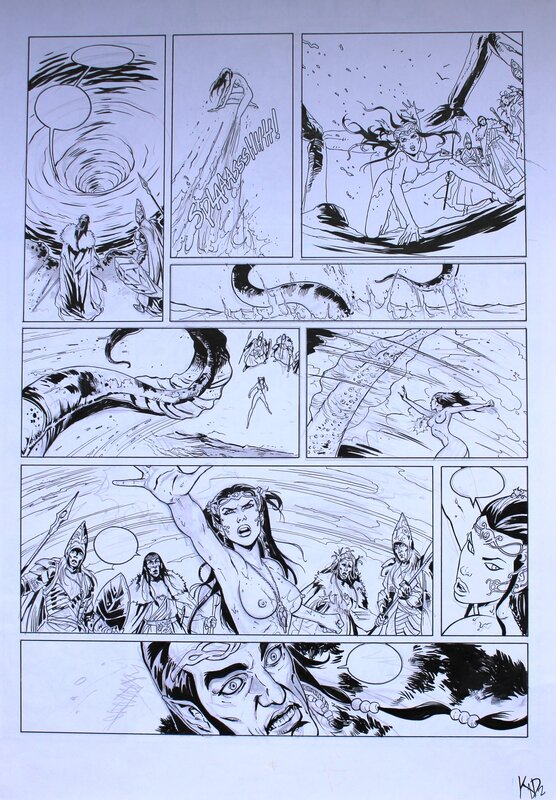 Kyko Duarte, Jean-Luc Istin, Le Crystal des Elfes Bleus - T1 Pl 34 - Planche originale