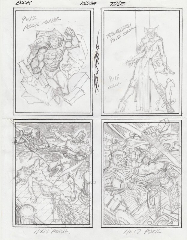 Commissions prelim by Ron Frenz - Original art