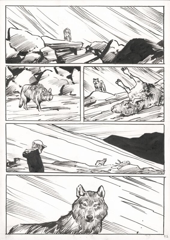 Le Loup par Jean-Marc Rochette - Planche originale