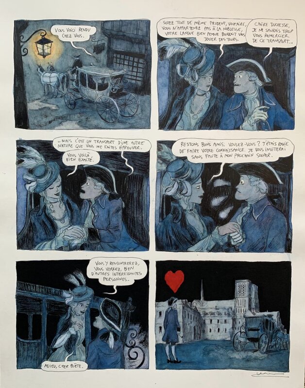 Voltaire amoureux by Clément Oubrerie - Comic Strip