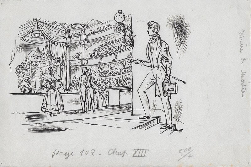 Georges Pichard, Stendhal, Le Rouge et le Noir p102 - Illustration originale