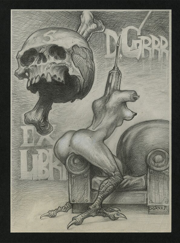 For sale - Ex-Libris de Denis GRRR - Original Illustration