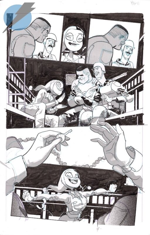 Harley Quinn par Riley Rossmo - Planche originale