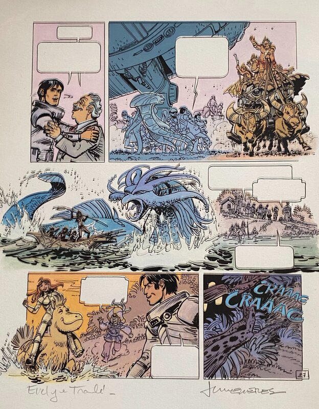 Jean-Claude Mézières, Evelyne Tran-Lê, Pierre Christin, Valerian et Laureline - Planche originale