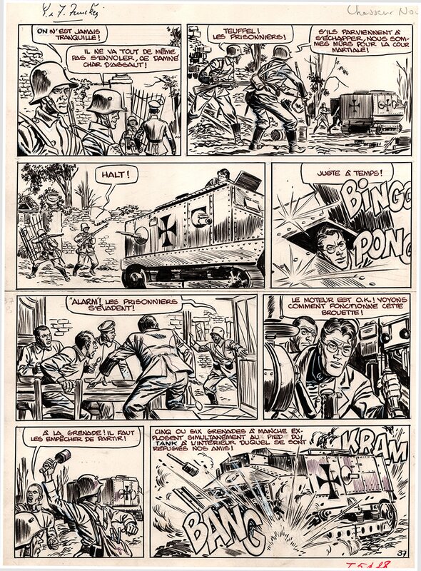 Fred & Liliane Funcken, Doc Silver Planche 37 Le chasseur noir - Comic Strip