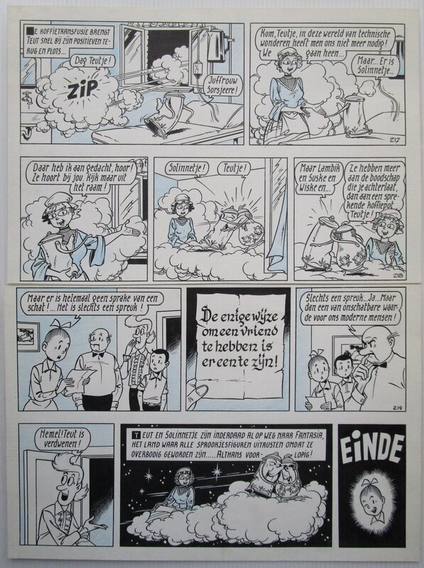 Charmante koffiepot par Willy Vandersteen - Planche originale