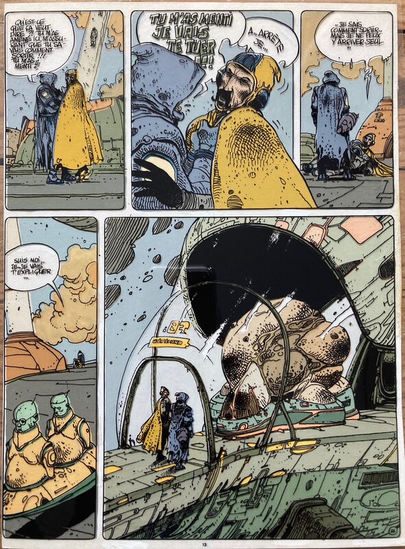 Enki Bilal, Jean-Pierre Dionnet, Patricia Bilal, Bleu de coloriage Exterminateur 17. - Œuvre originale