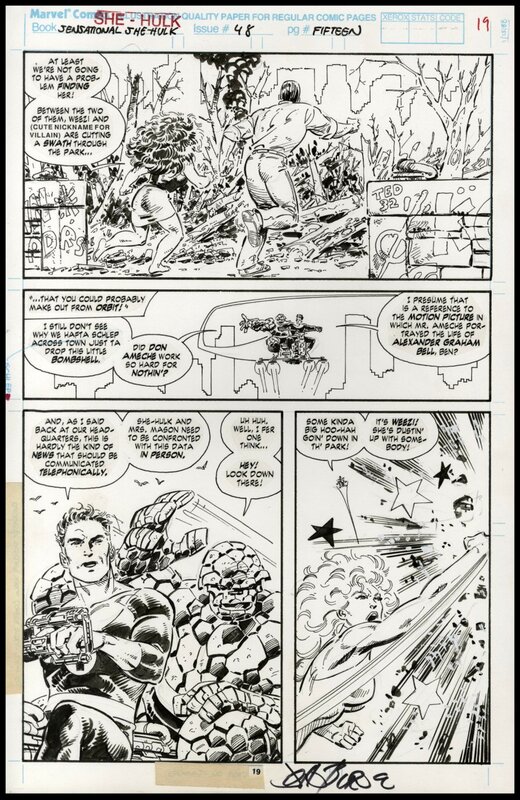 John Byrne, Sensational She-Hulk #48 P15 - Planche originale