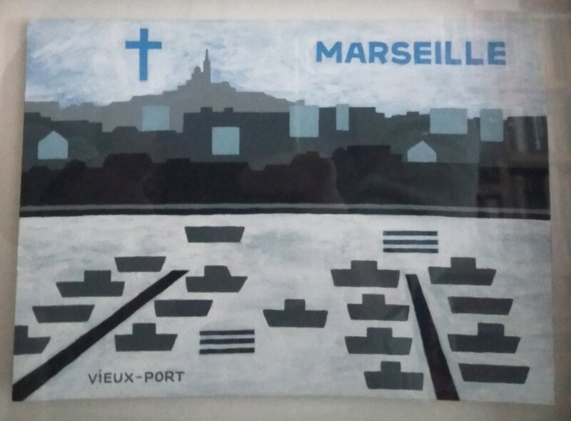 Jochen Gerner, Marseille Vieux-port - Original Illustration
