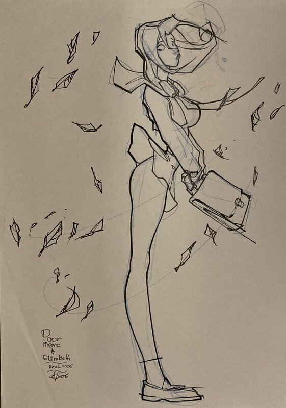 Olivier Vatine, Etudiante dans le vent - Sketch