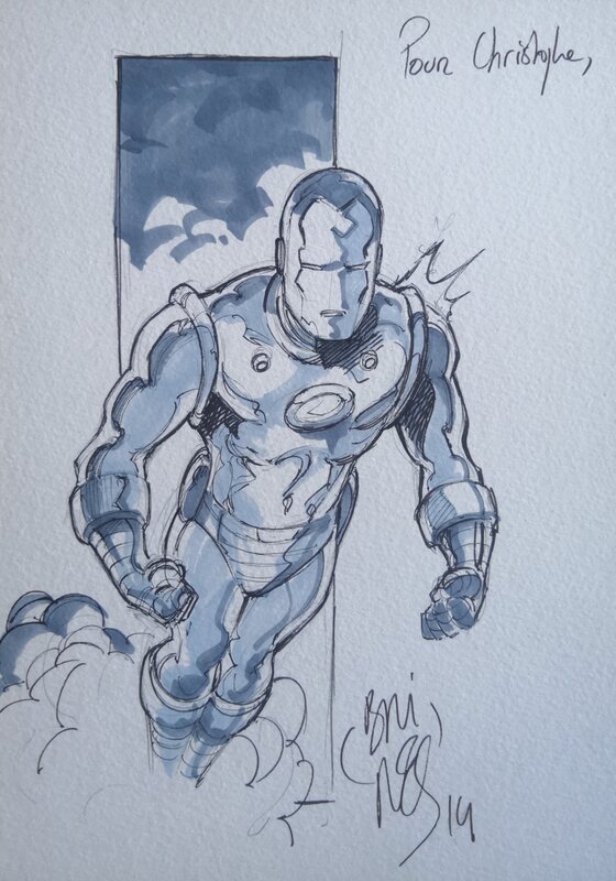 Iron man par Philippe Briones - Illustration originale