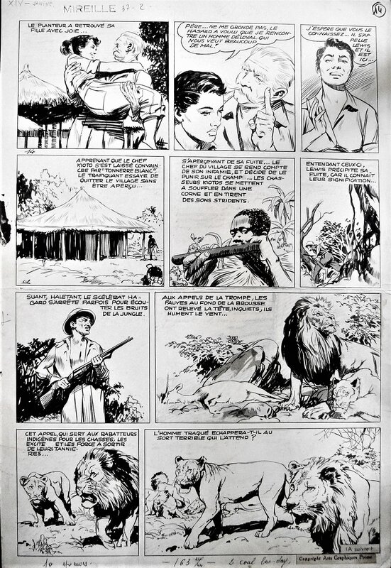 José Larraz, Douce Liane - l'amie de la jungle - Planche originale