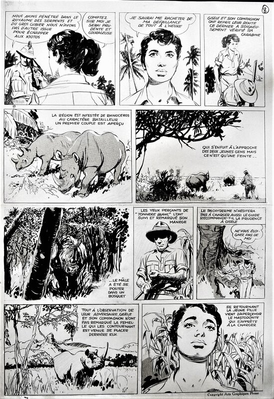 José Larraz, Douce Liane - l'amie de la jungle - Planche originale