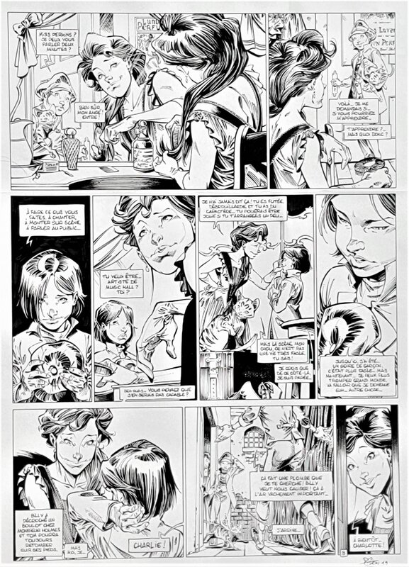 David Etien, Jean-Blaise Dijan, Les Quatre de Baker Street - Tome#8 - Les Maîtres de Limehouse - Planche originale