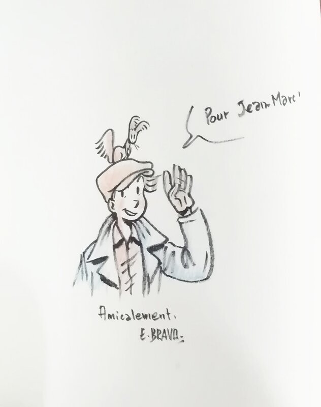 Émile Bravo, Dédicace dans le tirage Black and white - Sketch